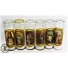 Image 1 : FLAT OF 6 RELIGIOUS CANDLES IN GLASS CYLINDERS