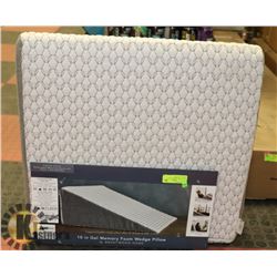 NEW 10" GEL MEMORY FOAM WEDGE PILLOW BY