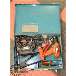 BLACK/DECKER JIGSAW,24 VOLT DRILL,RIVETER,ETC
