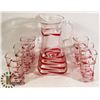Image 1 : NEW 7PC ART GLASS DECANTER AND GLASS SET