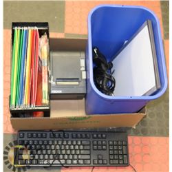 OFFICE LOT: INCLUDES RECYCLE BIN, DESKTOP HANGING