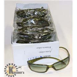 BOX OF DARK GREEN DESIGNER SUNGLASSES