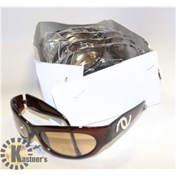 BOX OF BROWN CHANEL STYLED SUNGLASSES