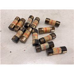 Lot of (12) Fanuc / Utsunomiya Electric, Cello-Lite Fuses, JG1, 30 Amp