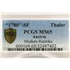 Image 3 : ''1780''-SF AUSTRIA MARIA THERESIA THALER PCGS