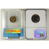 Image 2 : 2-SLABBED COINS 2000 LINCOLN CENT ANACS MS64RB &
