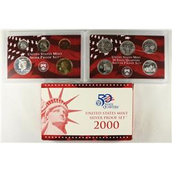2000 US SILVER PROOF SET (WITH BOX) CRACKED CASES