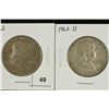 Image 1 : 1962 & 1962-D FRANKLIN HALF DOLLARS