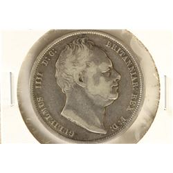 1836 GREAT BRITAIN SILVER 1/2 CROWN