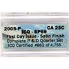 Image 3 : 2005-P CALIFORNIA QUARTER ICG SP69 1ST DAY ISSUE