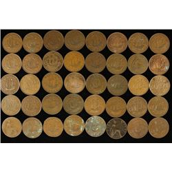 40 ASSORTED 1903-1967 GREAT BRITAIN HALF PENNIES