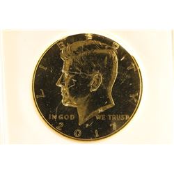 2017 KENNEDY HALF DOLLAR 24KT GOLD ENRICHED UNC