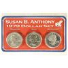 Image 1 : 1979-P/D/S SBA DOLLAR SET 2 UNCS AND A PROOF