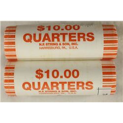 2-$10 ROLLS OF 2010-P & D HOT SPRINGS QUARTERS