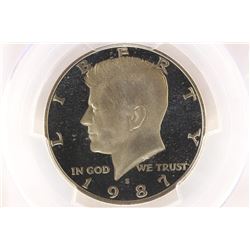 1987-S KENNEDY HALF DOLLAR PCGS PR70 DCAM