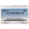 Image 3 : 1987-S KENNEDY HALF DOLLAR PCGS PR70 DCAM