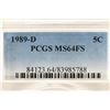 Image 3 : 1989-D JEFFERSON NICKEL PCGS MS64FS