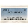 Image 3 : 1989-D JEFFERSON NICKEL PCGS MS64FS