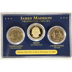 2007-P/D/S JAMES MADISON PRESIDENTIAL COIN SET