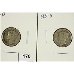 1931-D & 1931-S MERCURY DIMES