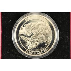 2015 CANADA $20 FINE SILVER PROOF COIN GRIZZLY