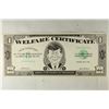 Image 1 : LARGE SIZE WELFARE CERTIFICATE CRISP UNC