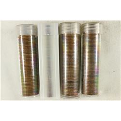 4-SOLID DATE ROLLS OF CANADA 1 CENTS 1940, 1943,