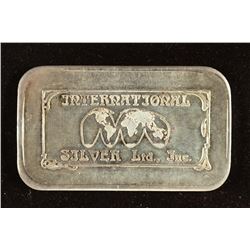 1 TROY OZ .999 FINE SILVER INGOT INTERNATIONAL
