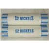 Image 1 : 2-$2 ROLLS OF 2010-P JEFFERSON NICKELS BU