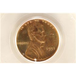 1951 LINCOLN CENT PCGS PR64RD