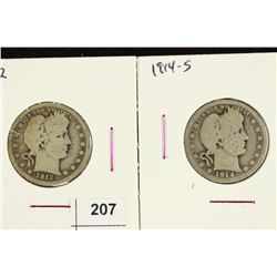 1912 & 1914-S BARBER QUARTERS