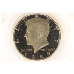 1989-S KENNEDY HALF DOLLAR PCGS PR69 DCAM