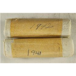 2-SOLID DATE ROLLS OF GREAT BRITAIN FARTHINGS