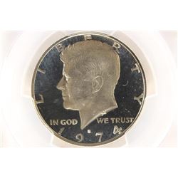 1974-S KENNEDY HALF DOLLAR PCGS PR69 DCAM