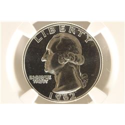 1962 WASHINGTON SILVER QUARTER NGC PF68