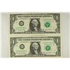 Image 1 : 2-2003-A $1 FRN'S LOW CONSECUTIVE SERIAL 'S UNC