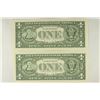 Image 2 : 2-2003-A $1 FRN'S LOW CONSECUTIVE SERIAL 'S UNC