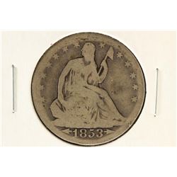 1853 SEATED LIBERTY HALF DOLLAR