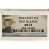 Image 3 : 2014 AMERICAN SILVER EAGLE NGC MS70 1ST RELEASES