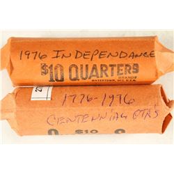 2-$10 ROLLS OF 1976 BICENTENNIAL QUARTERS