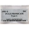 Image 3 : 1981-S TYPE I KENNEDY HALF DOLLAR PCGS PR69 DCAM