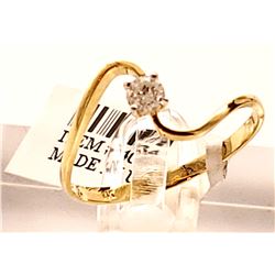 Jewelry - 0.15 Carat 14K Solid Yellow Gold Memory Of Night Diamond Ring
