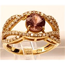 Jewelry - 14k Gold Morganite and Diamond Ring