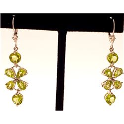 Jewelry - 5.32 Carat 14K Solid White Gold Wharton Peridot Earrings