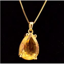 Jewelry - 5 Carat 14K Solid Yellow Gold Only You Citrine Necklace