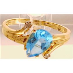 Jewelry - 14k Gold Auqamarine Ring