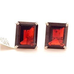 Jewelry - 14 Carat 14K Solid White Gold Butterfly Dreams Garnet Earrings