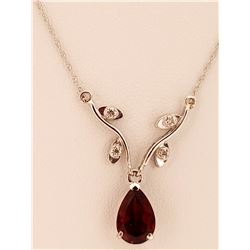 Jewelry - 1.52 Carat 14K Solid White Gold Possibly Near Garnet Diamond