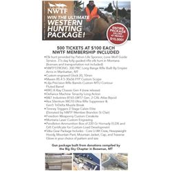 1 Ticket for Ultimate Western Hunting Package