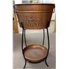 Image 1 : Copper Look Beverage Tub with Tray and Stand